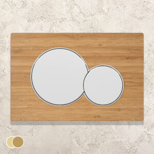 Bamboe series - liggende wc panelen, rond 2-in-1