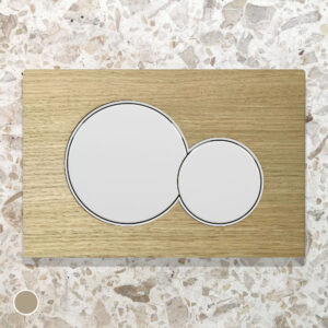 Eikenhout series - liggende wc panelen, rond 2-in-1