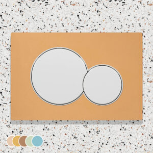 Linoleum series - liggende wc panelen, rond 2-in-1
