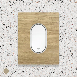 Eikenhout series - staande wc panelen, ovaal 2-in-1
